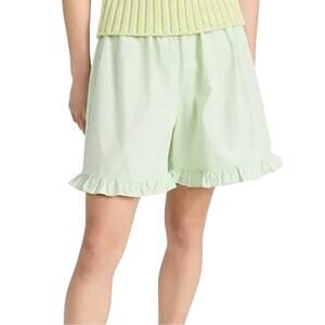 NWT Allina Liu Cap Bloomers Green Ruffle Hem Shorts XS